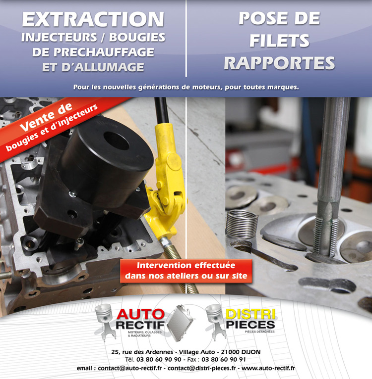 Extraction injecteurs/bougies de préchauffage et d'allumage